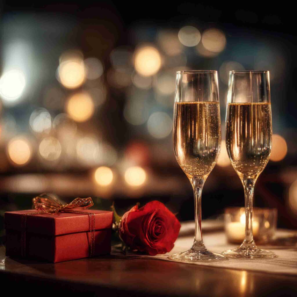 romantic dinner scene, soft warm candlelight,