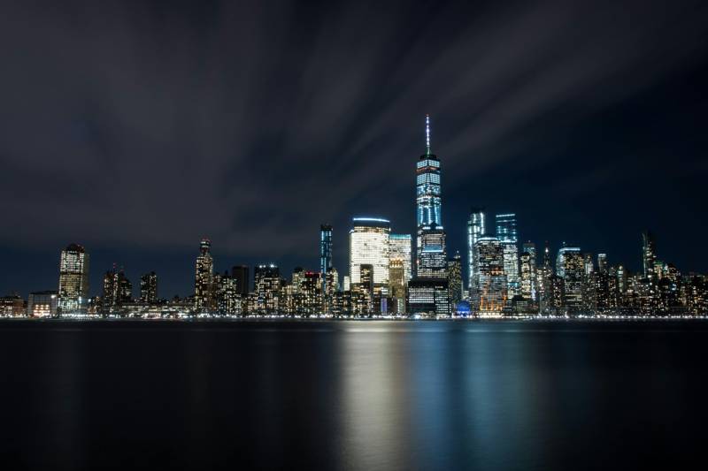 New York skyline night